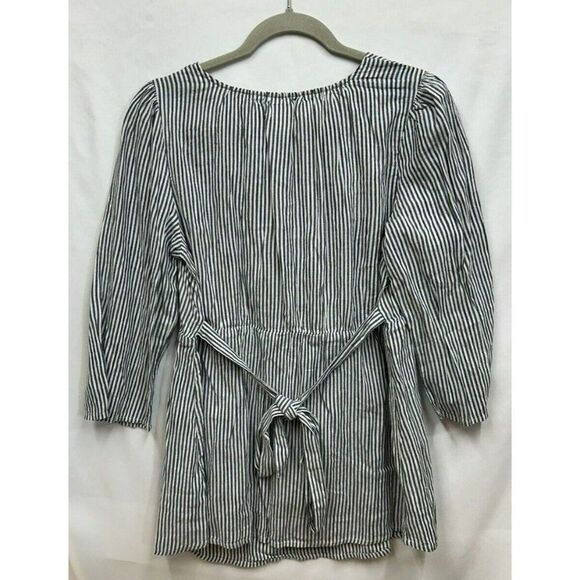 NWT Old Navy Maternity Shirt Striped Long Sleeve V Neck Pullover Top M NEW - Picture 2 of 9